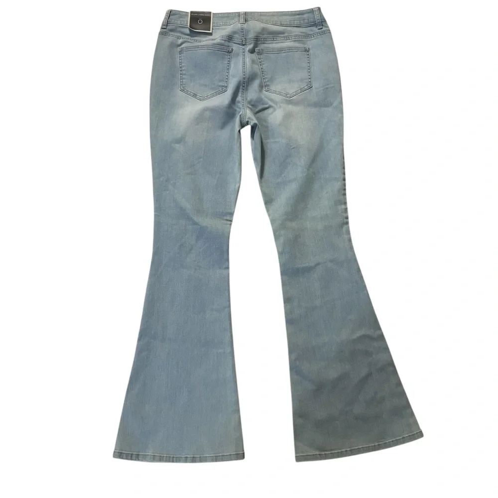 Black Label by Chicos Flared Jeans Womens Size 4 Small Blue New with tag - Picture 2 of 7